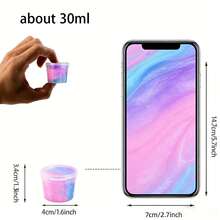 8-28件预制淡紫色星空史莱姆派对套装，不粘手且富有弹性的散装史莱姆，复活节篮子填充物，情人节生日儿童礼物 - 彩色 - 查看 2