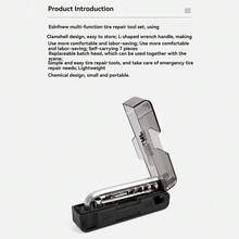 1pc 2026 New Bicycle Multi-Function Repair Tool Kit, Portable Tire Lever, Puncture Repair Set, Hex Wrench - Black - View 10