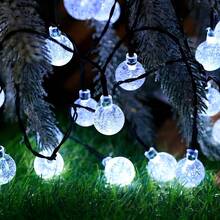 20/50/100 LED Solar Powered Ground Lights, 8 Modes, Warm White/Multi-Color Options, Waterproof For Fence, Lawn, Wall, Backyard And Seasonal Lighting - white light - View 5