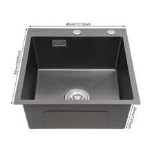 YUNRUX Kitchen Sinks - Black - View 2