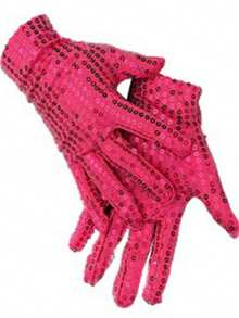 Disco And Y2K Style Sequin Gloves, Unisex - Suitable For Retro Cosplay, Disco Theme Parties, And Y2K Rave Gatherings - Multicolor - View 8