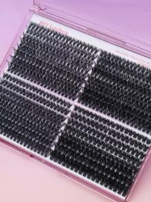 624 Clusters Of 40D-60D False Mink Eyelashes D Curl Natural Eyelash Extensions Russian Strip Individual Eyelashes Makeup Tool - D - View 2
