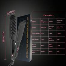 3-In-1 Detachable Straight & Curling Iron, Ceramic Core, Removable 3D Grid & Wave Plates, Multi-Temperature Settings, Fast Heating, Ergonomic Design For Easy Styling. PTC LED Ceramic Electric Hair Styling Tool Suitable For All Hair Types, Perfect For Curling And Straightening. - Multicolor - View 11