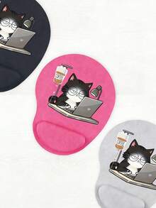 Alas Mouse Penopang Pergelangan Tangan Ergonomis dengan Desain Pola Kucing Lucu, Bantalan Penopang Pergelangan Tangan EVA Ergonomis, Alas Mouse Busa Memori Anti Selip, Alas Anti Selip yang Nyaman, Alas Mouse Nyaman dengan Penopang Pergelangan Tangan yang Halus, Penopang Meja yang Nyaman dan Ramah Kulit, Pelindung Meja, Cocok untuk Bermain Game, Kantor, Komputer, Laptop, Penggunaan di Rumah, Suvenir Musim Wisuda, Hadiah Sempurna untuk Hari Valentine, Hari Ibu, Kembali ke Sekolah, Musim Semi - View 2