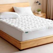 Dreamlab Cubre Colchón de Microfibra Extra Relleno de Microfibras recubiertas en Gel Hipoalergénico Certificado Oekotex-100 Tamaño Matrimonial 135cm x 190cm - Blanco - Ver 8