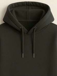 Children's Fleece Hoodie Sweatshirt, Boy's Kangaroo Style, Bear Design, Enjoy Streetwear - Black - View 4