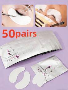 200 Pairs Silver Eyelash Extension Patches, Eyelash Extension Isolation Stickers, Eyelash Extension Protective Eye Pads, Suitable For Home, Travel, Eyelash Salon And Other Professional Eyelash Tools - Silver - View 11