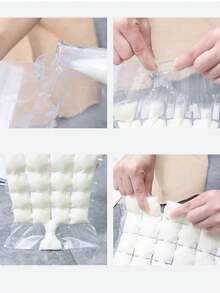 50pcs/100pcs Disposable Ice Pop Bags, Creative Self-Sealing, Material For DIY Ice Pops, Trays, Water Injection Ice Bags, Double Sealed Thickened Edges Prevent Cracking - Clear - View 10