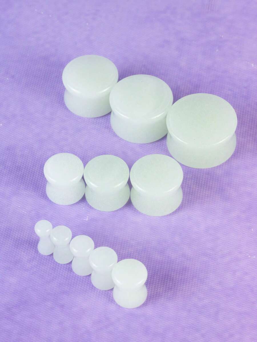 1对时尚复古波西米亚风耳扩，夜光宝石耳塞，男女通用穿刺饰品，适合日常、派对、节日佩戴 - Ear gauge - 查看 1