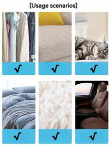 This Reusable Pet Hair Remover Combines A Double-Sided Pet Hair Cleaning Brush, A Handheld Static Brush, A Sofa Cleaning Brush, And A Lint Roller. Designed With An Ergonomic Handle And Double-Sided Brush Head, It Is Suitable For Cleaning Clothes, Sofas, Furniture, Bedding, Carpets, Cushions, And Pet Hair. - Multicolor - View 6