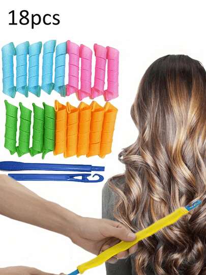 无需加热的波浪卷发器 - DIY卷发工具，适合旅行和休闲使用，女性必备