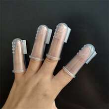 宠物牙刷 - 狗狗牙刷、猫咪牙刷、狗狗牙刷套装、狗狗指套牙刷（用于清洁狗狗牙齿）、猫咪牙刷、狗狗牙刷、幼犬牙刷、宠物牙齿护理 - 彩色 - 查看 8