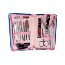 Bộ dụng cụ làm móng chuyên nghiệp 12 trong 1 bằng thép không gỉ, bao gồm kìm cắt móng và da chết, dũa móng, nhíp, bộ dụng cụ chăm sóc cá nhân di động dành cho nam và nữ, vật dụng cần thiết khi đi du lịch trong hộp da. - Nhiều màu - Xem 12