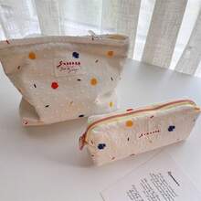 新款ins风夏季糖果豆帆布铅笔盒，大容量背包，清新手提包，大学生书包 - 糖豆帆布筆袋 - 查看 7