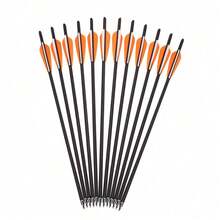 12Pcs Crossbow Bolts Carbon Arrows 20 Inch Hunting Archery Crossbow Arrows With Half Moon Nocks 125 Grain Removable Tips - Orange - View 8