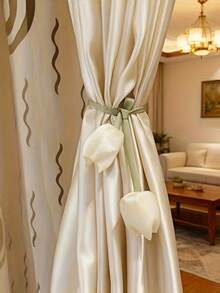 2 chiếc dây buộc rèm cửa sổ thiết kế hình hoa tulip, tua rua rèm cửa phòng khách mới, dải trang trí rèm dệt. - nhiều màu - Xem 3
