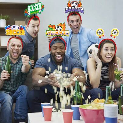 5pcs 2026 World Cup Fan Headbands, Women's Football World Cup Cheering Costume Props, USA Canada Mexico World Cup Football Fan Headbands Cheering Props