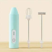 Máy đánh sữa và máy trộn cầm tay 2 trong 1, sạc USB, động cơ mạnh mẽ 3 tốc độ, tích hợp que đánh trứng và máy tạo bọt, hoạt động không dây cho cà phê, latte, cappuccino, whisky - Thiết bị nhà bếp nhỏ gọn, tay cầm tiện dụng, cấp nguồn USB (tương thích với thiết bị USB-C), máy đánh sữa cầm tay, dung lượng pin: 300mAh - Nhiều màu - Xem 11