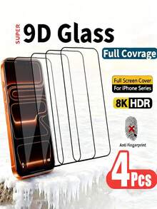 Bộ 4 miếng dán màn hình cường lực chống sốc cho iPhone 17 Pro Max, 17 Air, 17, 16E, 14, 15, 16 Plus, 16 Pro Max, 12, 11 Pro Max và XR. Miếng dán màn hình cường lực phủ toàn màn hình với độ trong suốt cao, chống bám vân tay, độ phân giải cao và độ cứng 9H. Phụ kiện điện thoại thông minh tương thích với ốp lưng. Quà tặng sinh nhật mùa xuân. - Trong sáng - Xem 16