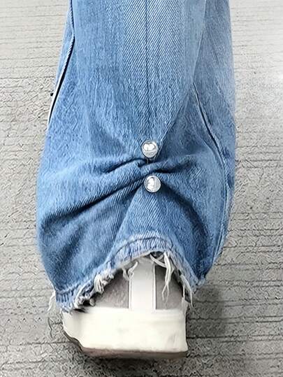 2pcs Pearl Denim Hem Clips, Chest Light Blocker, Non-Slip Shoe Clips, Multi-Functional Adjustable Clips, Headscarf Clips, Waist Cincher Clips, Invisible Leak Proof Clips, Multi-Functional Scarf & Headband Tightener For Sleeve, Collar, Waist And Hem Adjustment, Pearl Design, Elegant Decoration