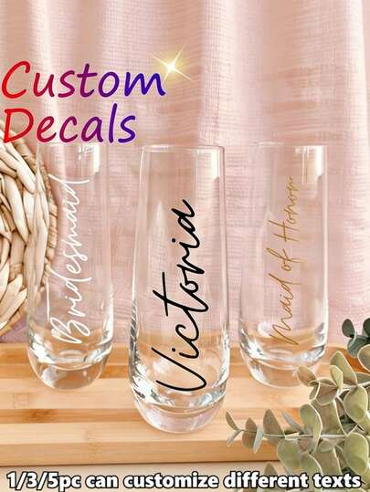 Customized Stickers, Personalized Name Stickers, 3-6 Inch Custom Text Stickers, Customized Vinyl Name Stickers, Water Bottle Stickers, Stickers, Personalized Name Stickers, Bridesmaid Personalized Gifts, Bridal Shower, Be My Bridesmaid, Bridesmaid Proposal, Bachelorette Party, Gifts, Wedding Decorations, Name Tags, Decor, Her/His Gifts, Friend Gifts, Home Decor, Decorations, Customized Gifts