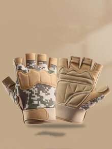 1 Pair Unisex Outdoor Cycling Sports Fitness Half Finger Gloves - Multicolor - View 10