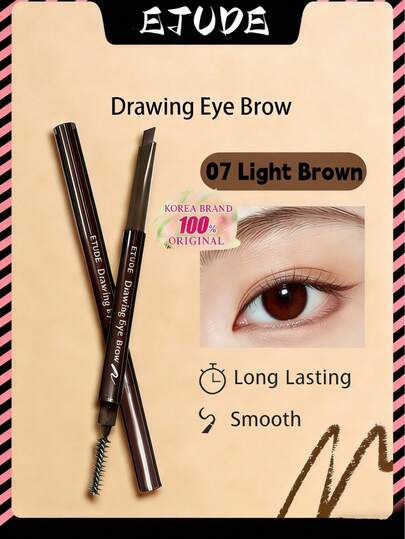  Etude House'S Eyebrow Pencil Features A Retractable, Self-Sharpening Formula That Glides On Smoothly, Helping You Easily Create Refined And Natural Feather-Like Brow Look. Enriched With Oil-Control Powder, It Offers Up To 24-Hour Wear, Is Smudge-Proof, Sweat-Proof, Waterproof, Making Especially Suitable For Oily Skin Humid Weather.