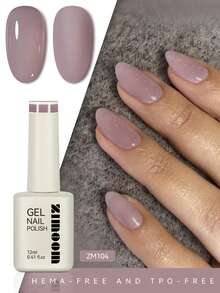 ZIMOOM 12毫升裸色及透亮色系果冻凝胶指甲油，半透明自然光泽美甲效果，可卸除，UV/LED灯固化，在家即可享受沙龙级美甲体验 - 彩色 - 查看 12