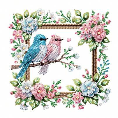 1pc 5D DIY Diamond Painting Frame, Creative Birdnest Egg Shell Design Acrylic Home Decor Photo Frame With Stand, 5D Diamond Art Frame For Living Room, Office Or Dining Table Decoration - Suitable As Birthday Or Holiday Gift For Family And Friends