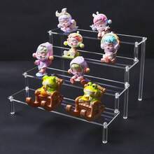 Transparent Acrylic Figure Display Stand, Dustproof Display Rack For Anime Figures, Collectibles, Model Toys, Desktop Organizer For Home Display - Multicolor - View 1