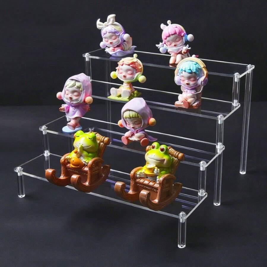 Transparent Acrylic Figure Display Stand, Dustproof Display Rack For Anime Figures, Collectibles, Model Toys, Desktop Organizer For Home Display - Multicolor - View 1