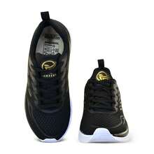 Women's Modern Lightweight Comfortable Athletic Shoes For Walking And Training - 黑/金 - 查看 2