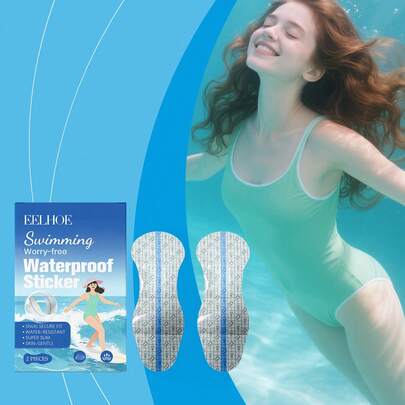 قطعتان من وسادات السباحة المضادة للماء للنساء، وسادات حماية الخصوصية الصديقة للبشرة، مضادة للتلوث للسباحة والسبا وحدائق المياه، وسادات لاصقة قابلة لإعادة الاستخدام