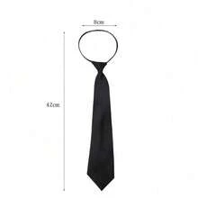 1pcs Unisex Black Simple Clip On Tie Security Tie Uniform Shirt Suit Neckties - Black - View 5