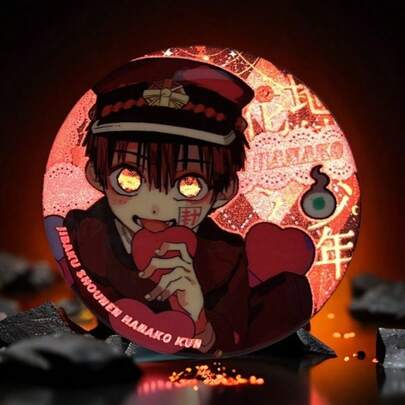 1件动漫角色《地缚少年花子君》周边宅男钥匙扣胸针吊坠，桌面装饰收藏品，适合角色扮演爱好者礼物