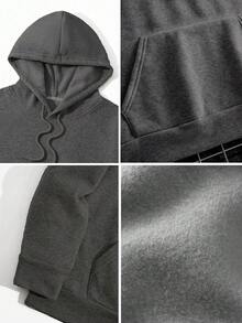 Men Graphic Hoodies | New York Pattern Print Men's Fashion Hoodie | Fleece-Lined Fabric, Winter Warm Hooded Sweatshirt | Gift For Husband/Boyfriend | Unisex - Xám - Xem 5