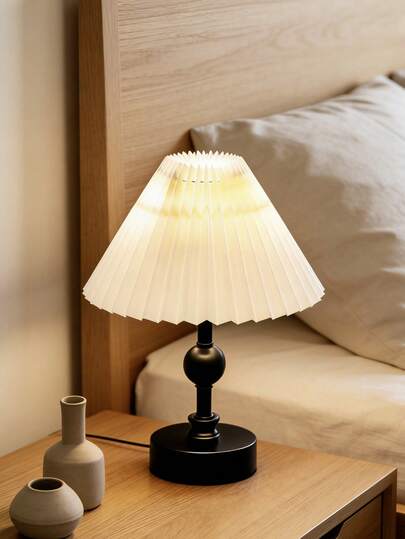 1个USB供电暖光台灯，现代复古创新氛围简约装饰灯，适用于卧室床头柜、房间桌面