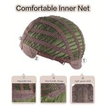 Shoulder Length Christmas Green Wig With Bangs Curly Bob Wigs For Women Natural Looking Synthetic Hair Wigs Heat Resistant Fiber Wig Cosplay Costume Christmas Wigs - Multicolor - View 6