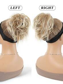 蓬松发髻发圈、合成假发片、女士发饰 - 間色 - 查看 2