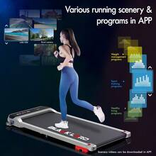 BLACK LORD Walking Pad, Treadmill For Home, Under Desk Treadmill With LED Display  & Wireless Control, Running Machine With 2-Level Incline, 140KG Capacity, No Assembly - 銀色 - 查看 11