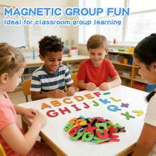 Children's Magnetic Letter And Number Stickers, Including Uppercase Letters, Lowercase Letters, Numbers And Symbols, Fun Spelling Learning Toys, Educational Toys For Classroom And Home, Back To School, Christmas And Halloween Gifts - Multicolor - View 7