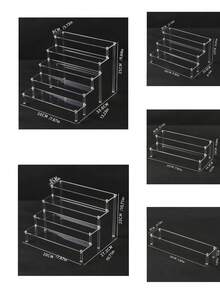 Transparent Acrylic Figure Display Stand, Dustproof Display Rack For Anime Figures, Collectibles, Model Toys, Desktop Organizer For Home Display - Multicolor - View 5