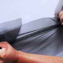 DIY Self-Adhesive Anti-Mosquito Mesh Screen For Kitchen, Bedroom, All Seasons, Home Window Use, Handmade Decoration, Black Mesh With Black Edges, Breathable Anti-Insect Net - Black Mesh Window Screen - View 4