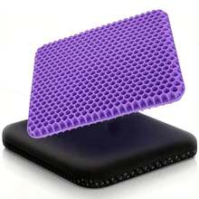 Adjustable Ergonomic Gel Cushion With Cooling Breathable Soft Support Sciatica & Back Pain Office Chairs Car Seats & Wheelchairs - Đệm đơn - Xem 2