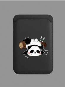 一套熊猫翻跟头磁性卡套和可爱腊肠犬皮革卡包，兼容苹果磁性卡套、手机壳、门禁卡、餐卡等 - 彩色 - 查看 22