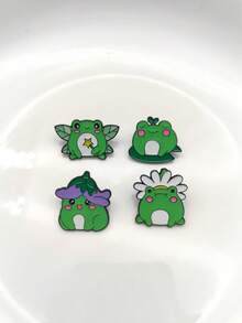 YWGEZHI 4pcs Creative Green Frog Brooch, Suitable For Daily Wear - Green - View 2