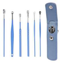 6 Pcs Ear Wax Removal Kit- Ear Cleaner Tool Stainless Steel- Portable Spiral Cleaning Tools With Storage Box For Adults 6 Pcs - 6 cái - Xem 2