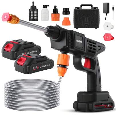 Senmeo Cordless Pressure Washer,3-In-1 Nozzle Handheld Cordless Power Pressure Washer, Portable Cordless Power Cleaning Tool With 435PSI Water Lance, Foam Cannon, 2 Batteries 15000mAh Batteries, Easily Cleans Car Floors, Exterior Cleaning, And Watering Homes And Gardens