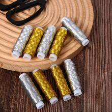 1roll Handmade DIY Home Sewing Thread, Embroidery, Golden And Silvery Thread, Beaded Weaving Thread, Suitable For DIY Sewing, Embroidery And Handicraft Sewing Thread, Pendant Making Accessories - Gold and Silver Fine Threads - View 8