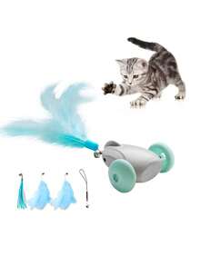 USB Powered Smart Interactive Asymmetrical Motion Pet Car Toy, Intelligent Mini Pet Car Toy - Multicolor - View 9